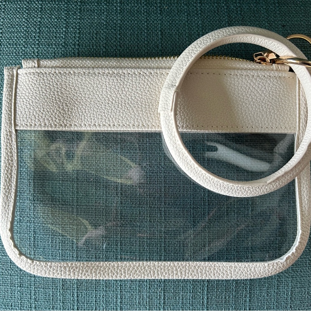 Clear clutch/wristlet, NWOT